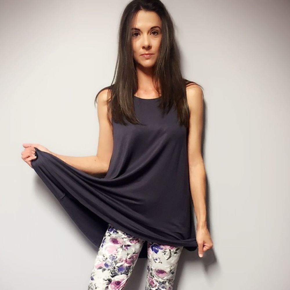 Charcoal Gray Swing Tank SMALL